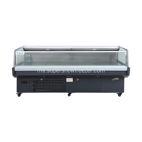 Top Open Type Supermarket Daging Showcase Deli Chiller